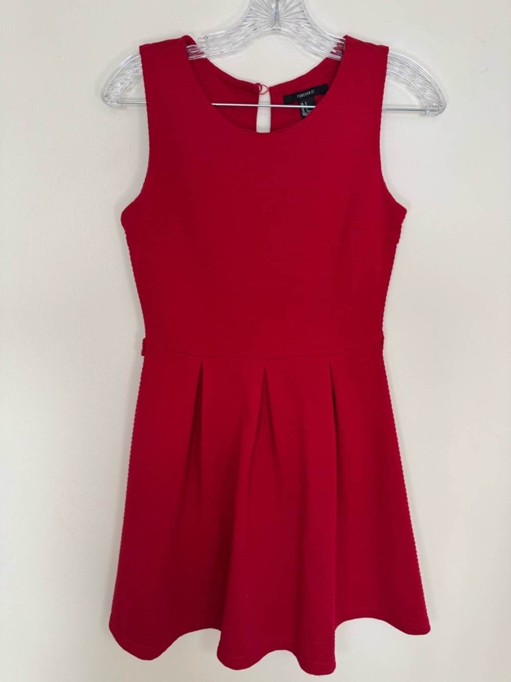 Forever 21 Red Ribbed Tank Top